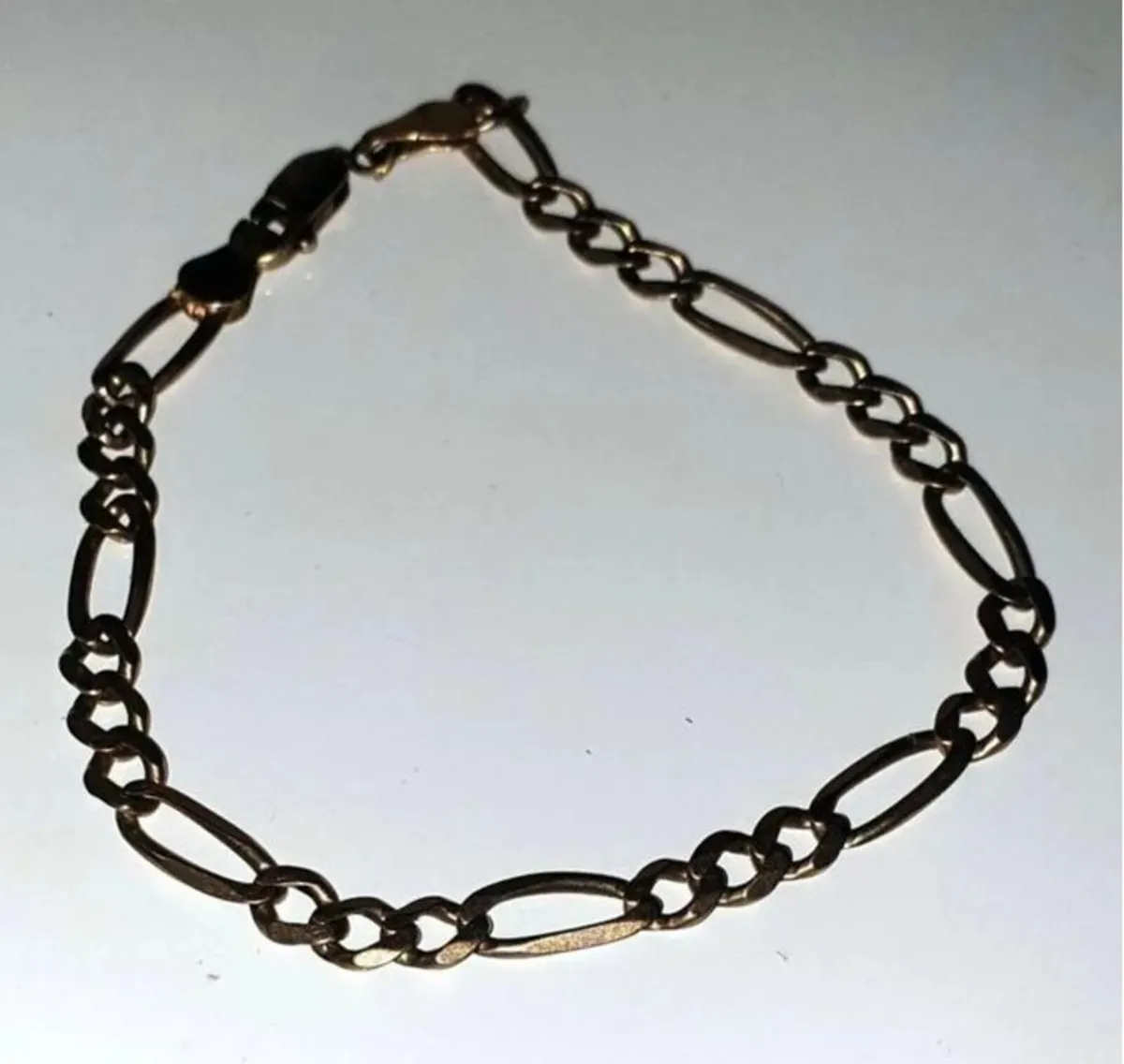 Vintage 9ct Gold Figaro Bracelet - Image 2