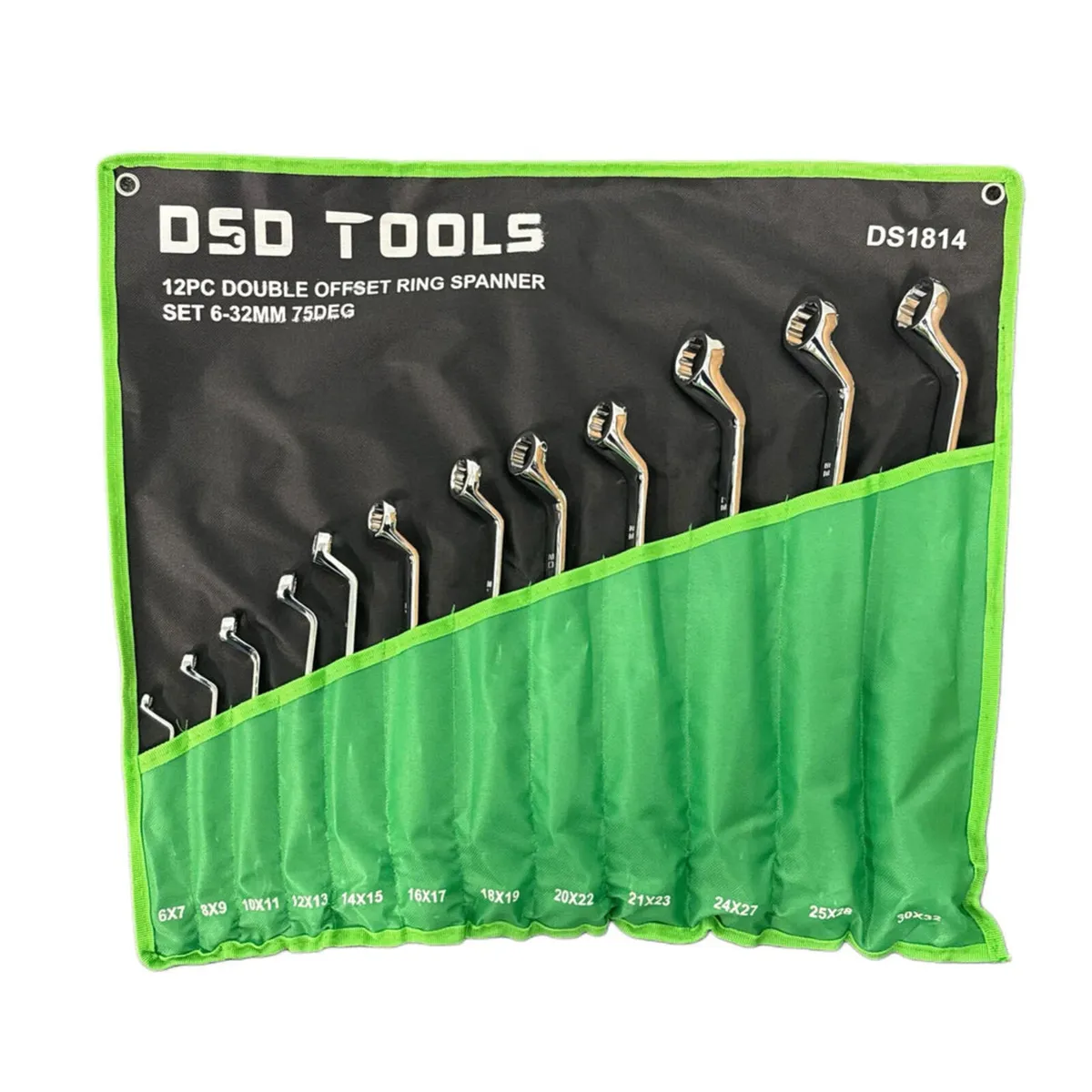 DSD Tools 12-Piece Double Offset Ring Spanner Set - Image 1