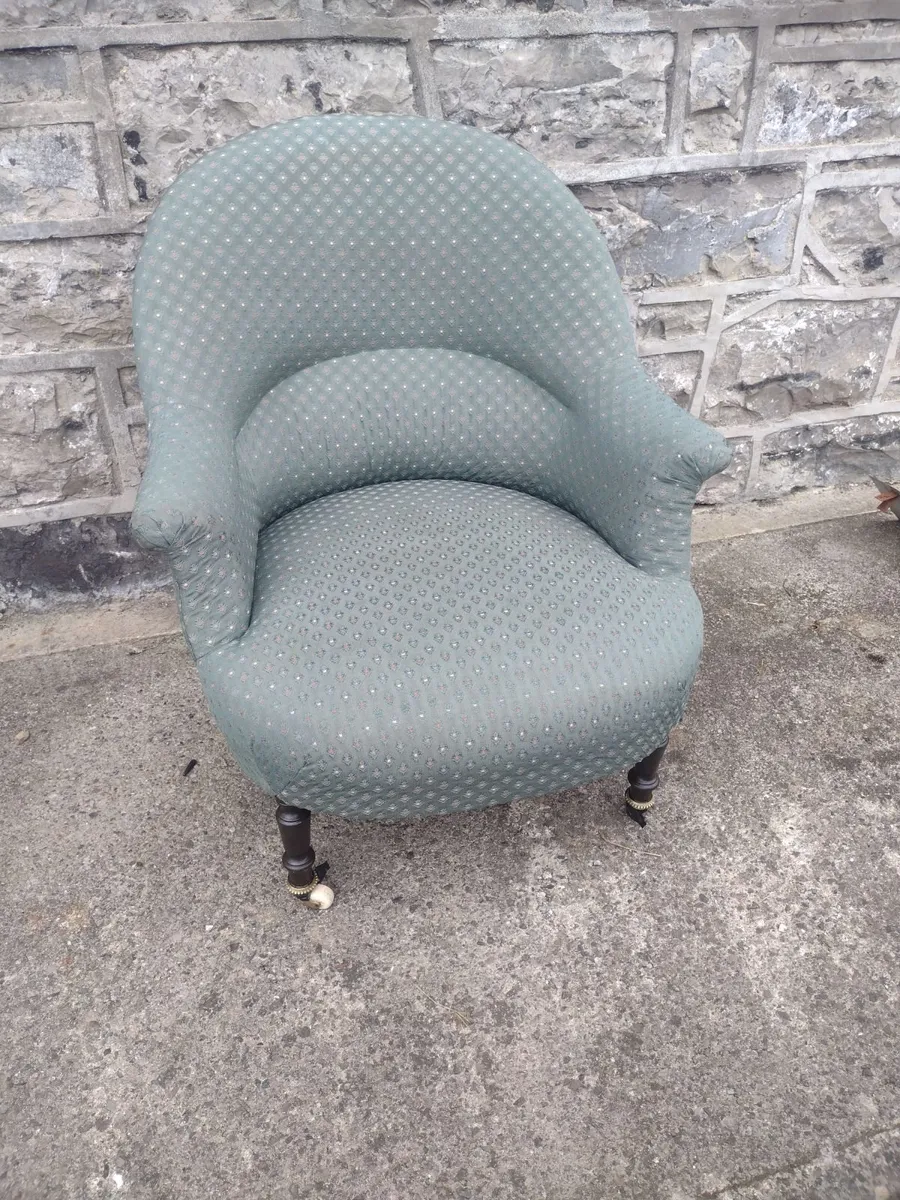 19th century French Napoleon tub chair - Image 1