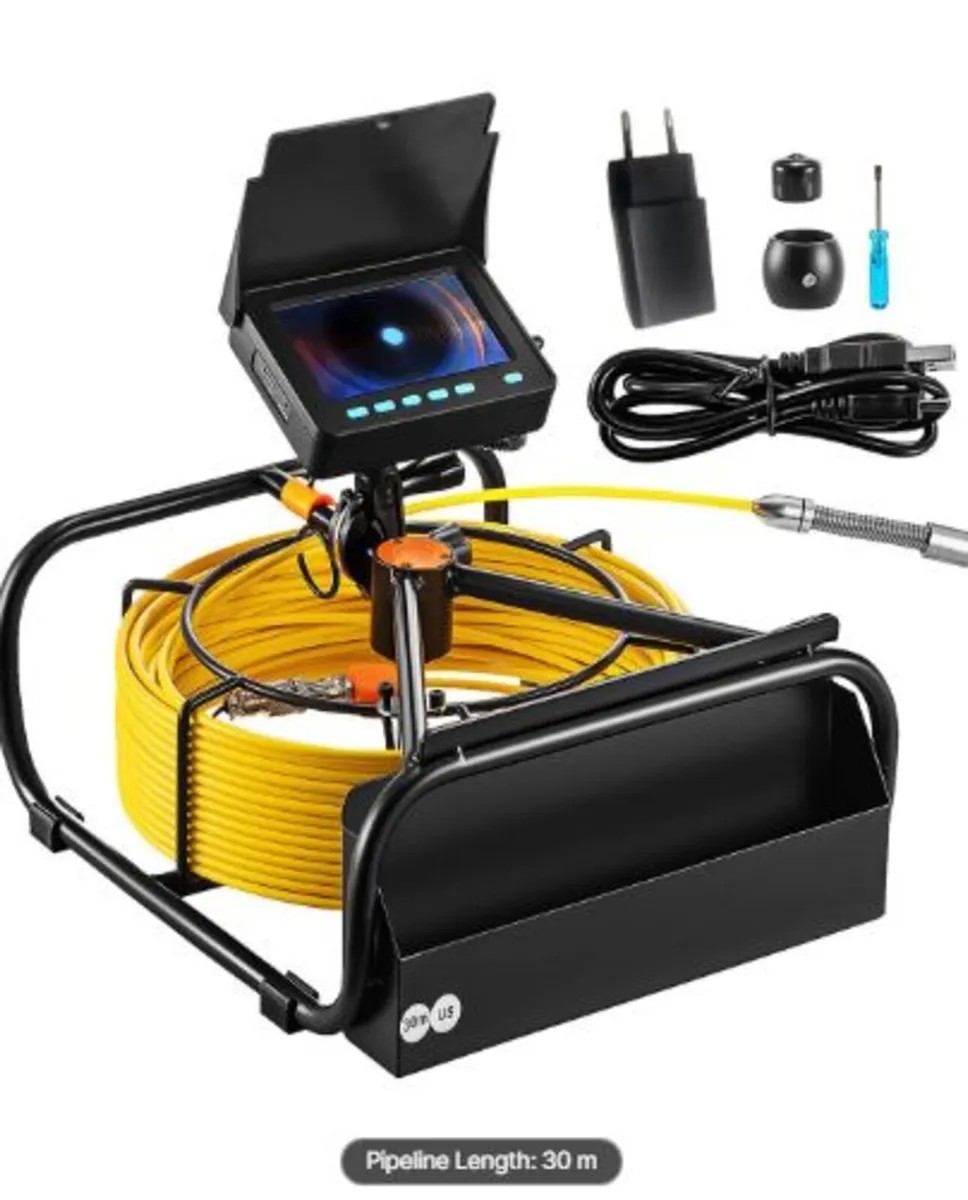 Sewer Camera, 98 ft/30 m,4.3-inch Drain Inspection - Image 1