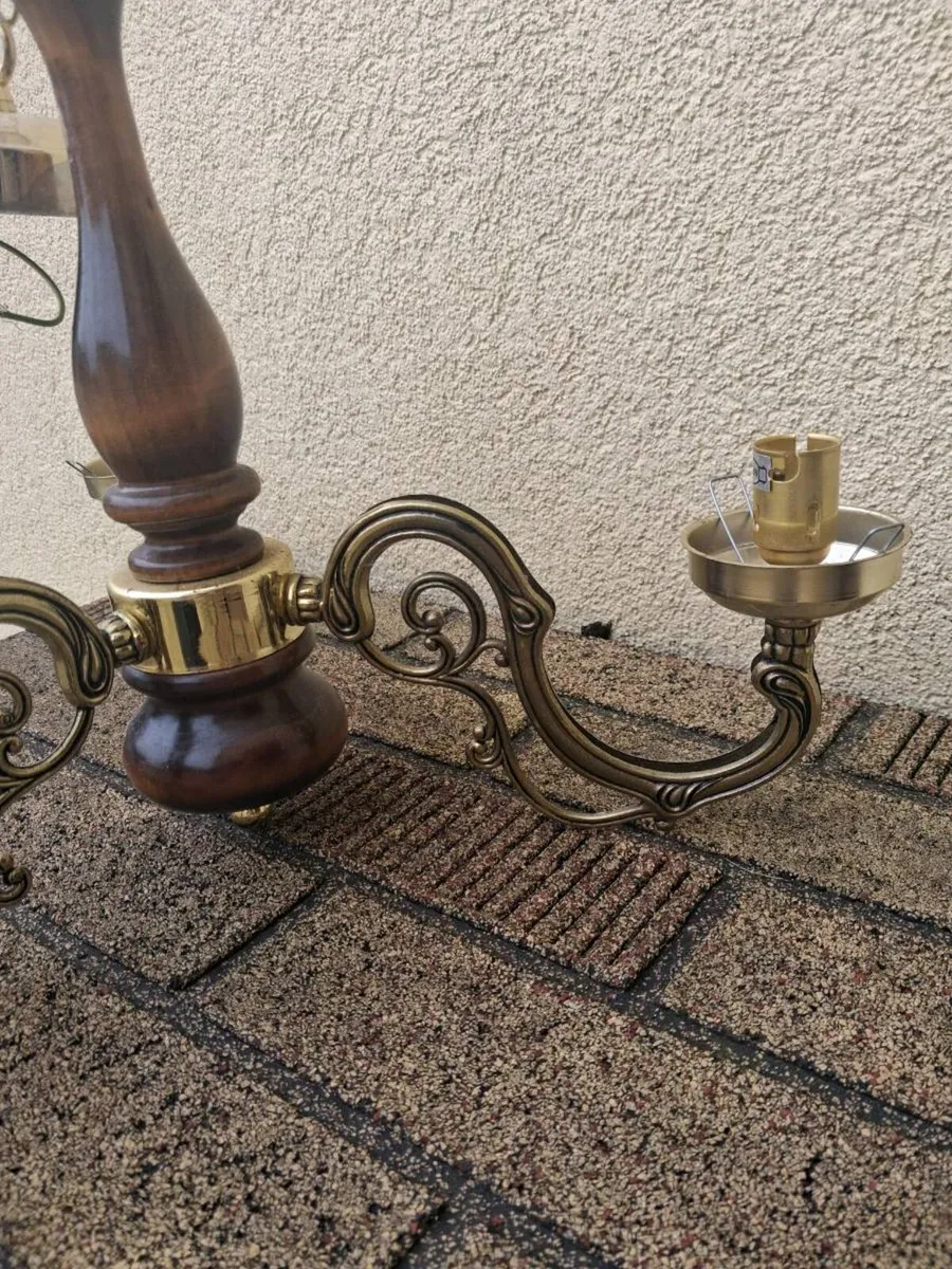 Vintage 3- Arm ceiling light fixture - Image 2