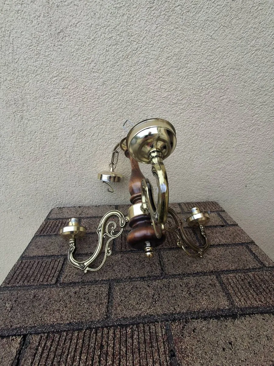 Vintage 3- Arm ceiling light fixture - Image 3