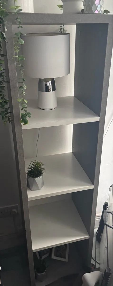 TV stand and 2 ladder style shelving units - Image 1