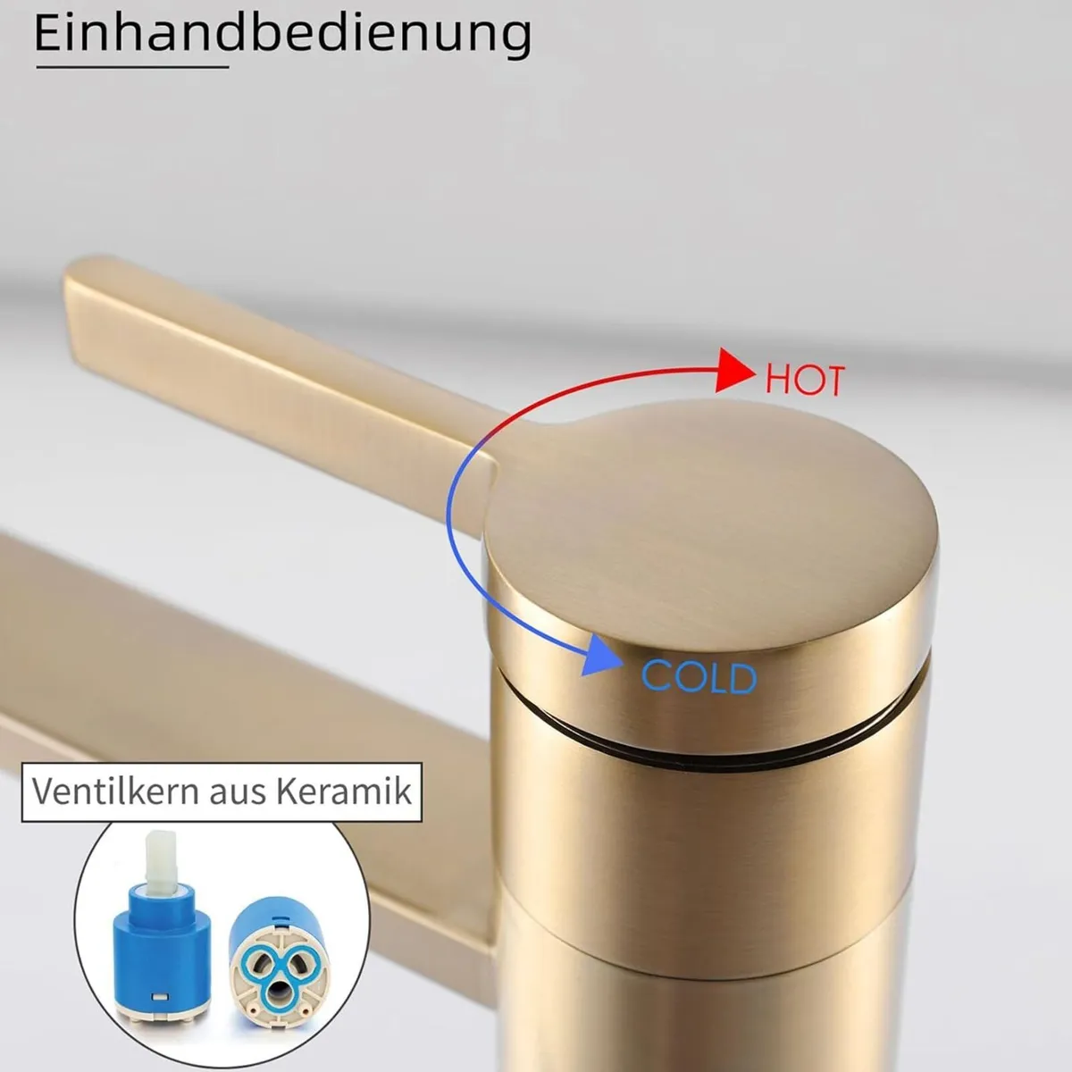 Tall Bathroom Tap Swivel Spout Countertop Basin - Image 3