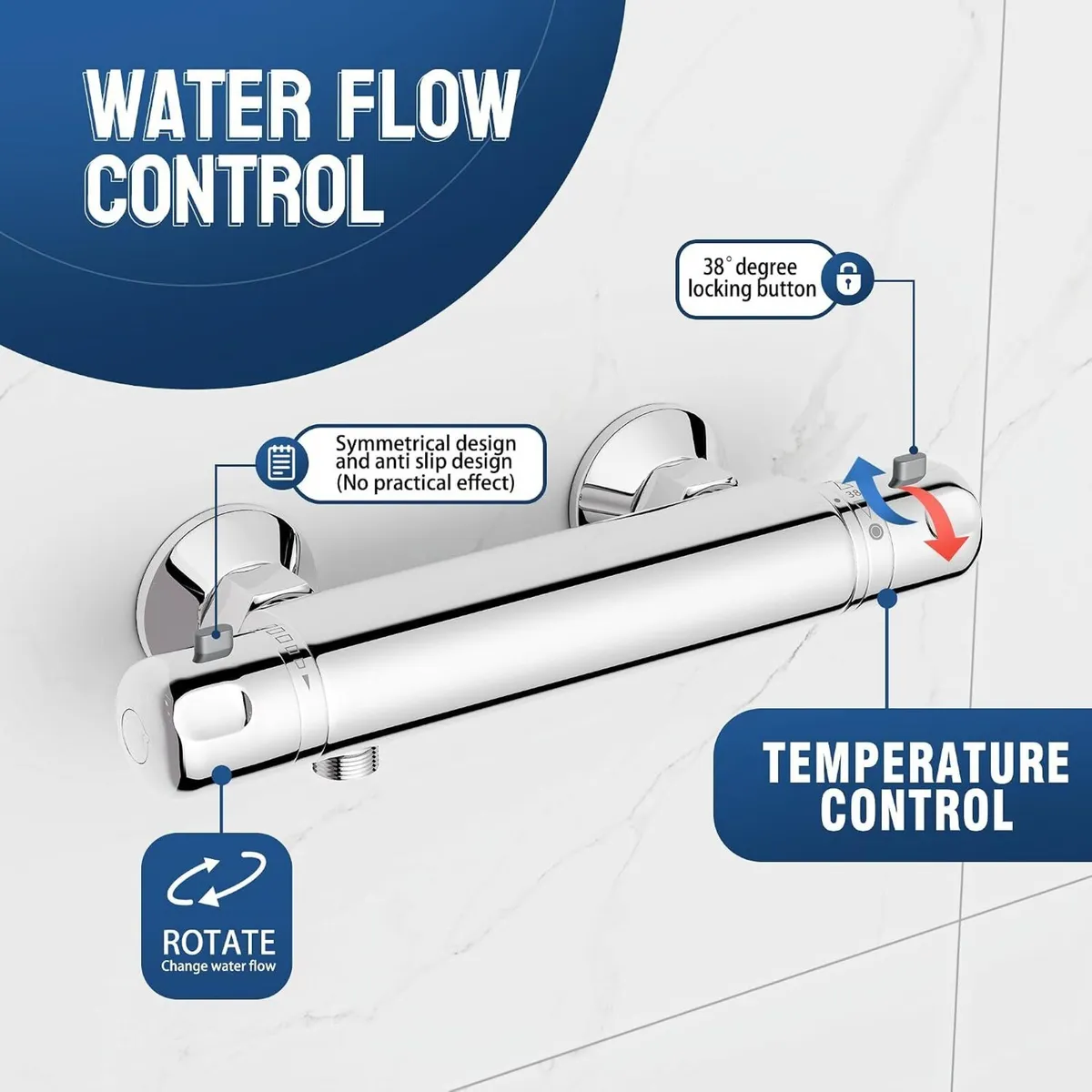Luxury Thermostatic Shower Mixer Modern Bar - Image 4