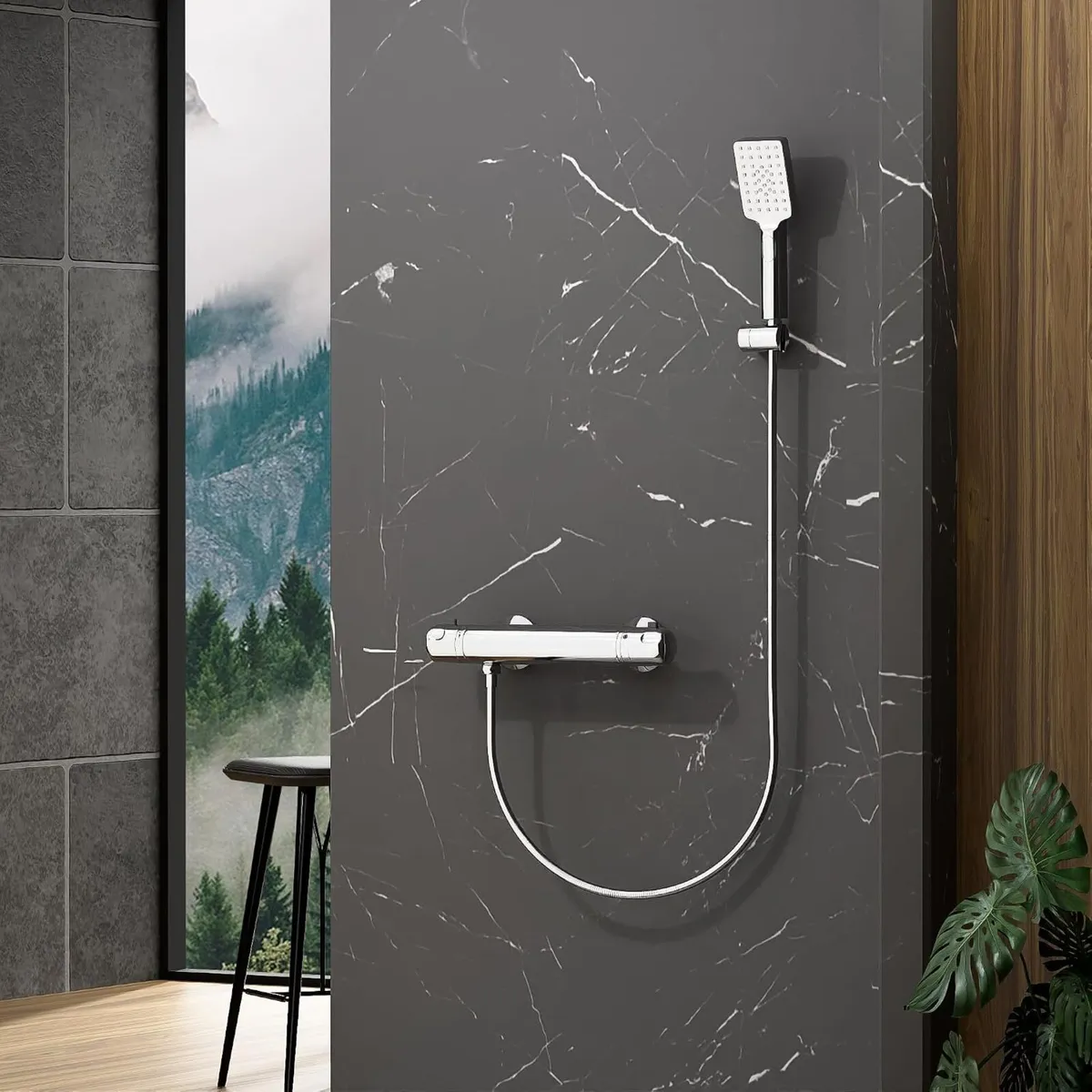 Luxury Thermostatic Shower Mixer Modern Bar - Image 2