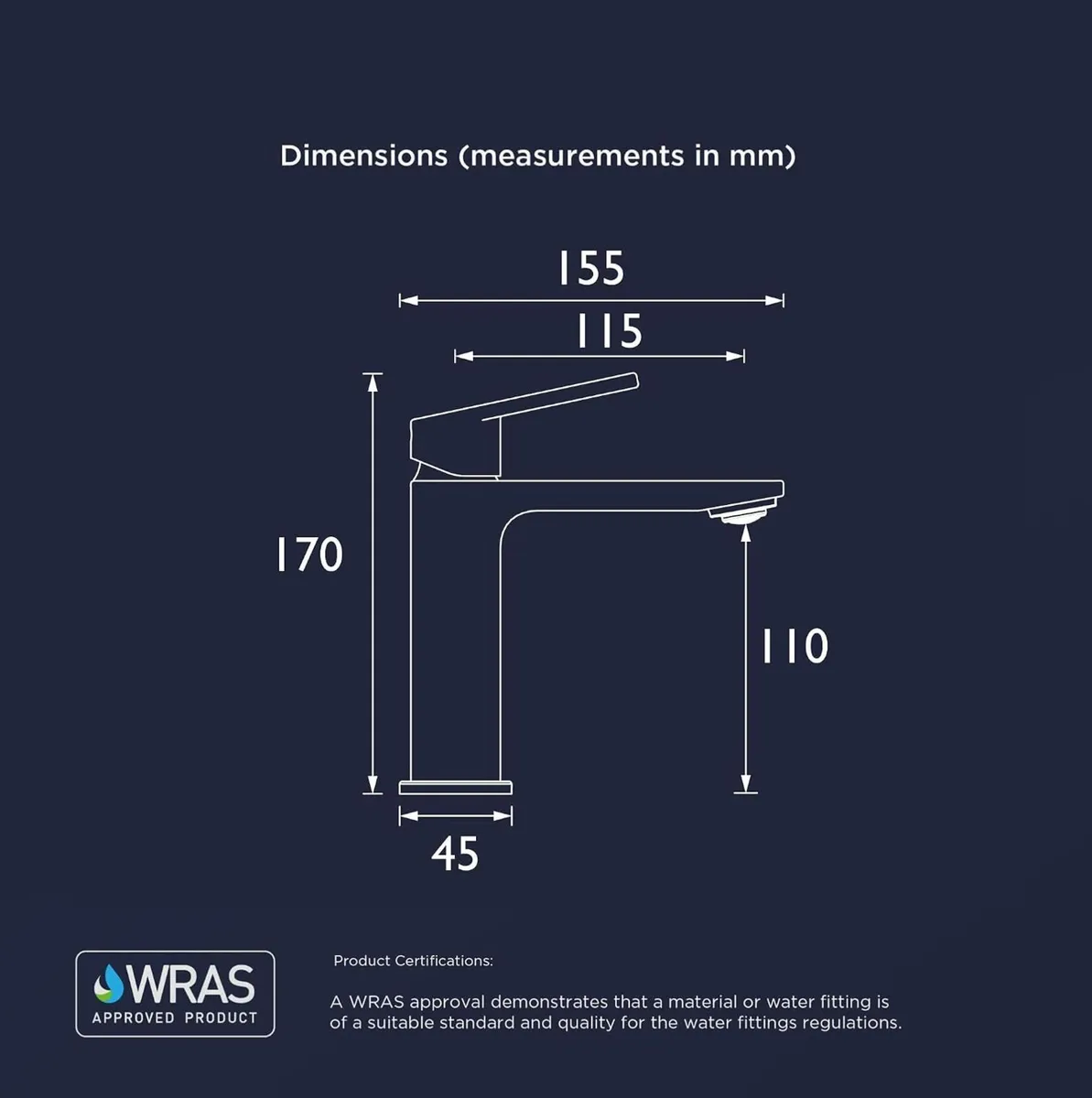 Bathroom Taps Chrome Basin Mixer Tap - Image 3