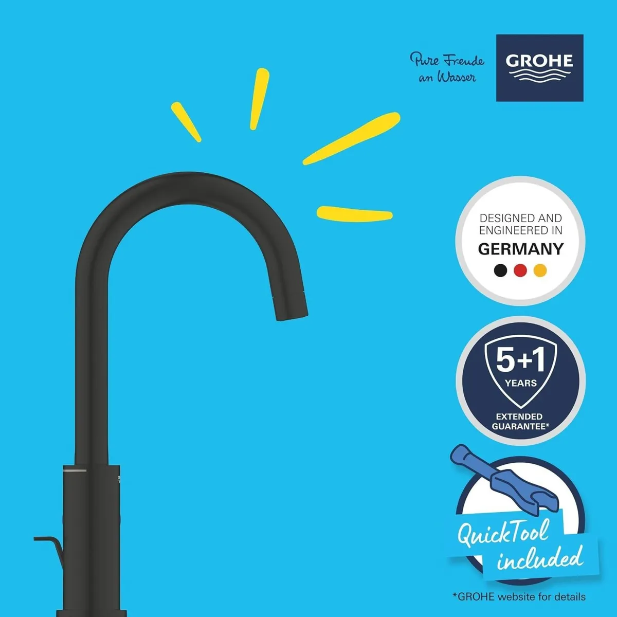 Start Quickfix Basin Mixer Tap with Pop-Up Waste - Image 3