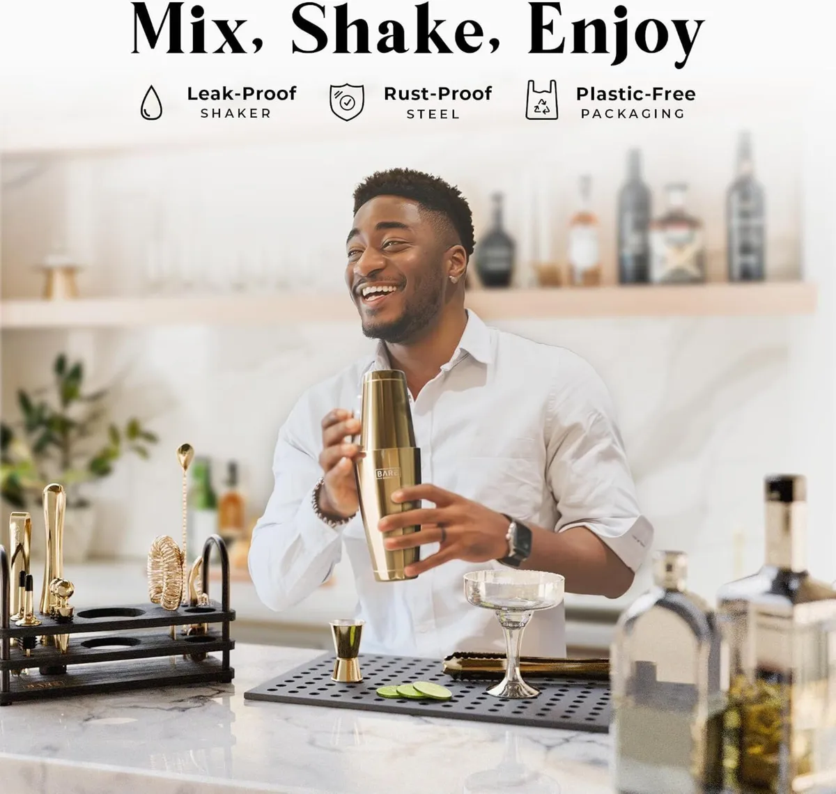 Cocktail Making Kit 14-Piece Bartender Shaker Set - Image 2