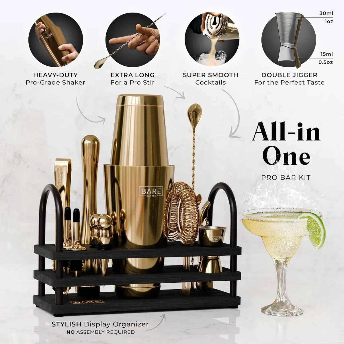 Cocktail Making Kit 14-Piece Bartender Shaker Set - Image 3