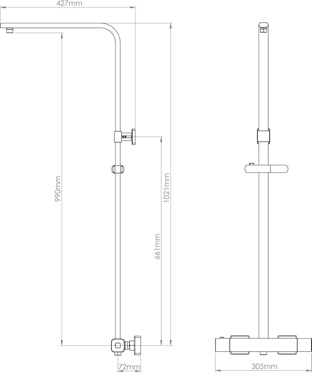 Velino Cool Touch Bar Diverter Thermostatic - Image 3