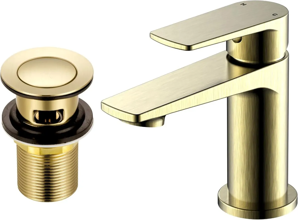 Basin Tap with Click Clack Waste Single Lever - Image 2