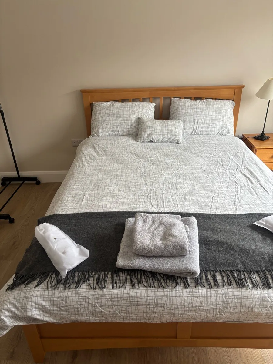 5 ft bed frame and mattress - Image 1