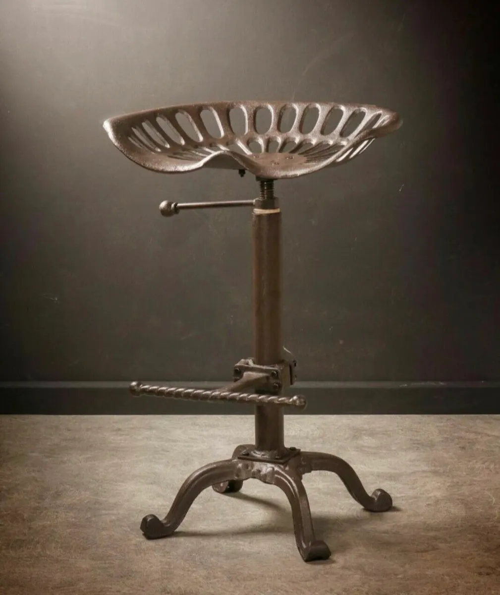 NEW Cast Iron Tractor Kitchen Bar Stool - Image 2