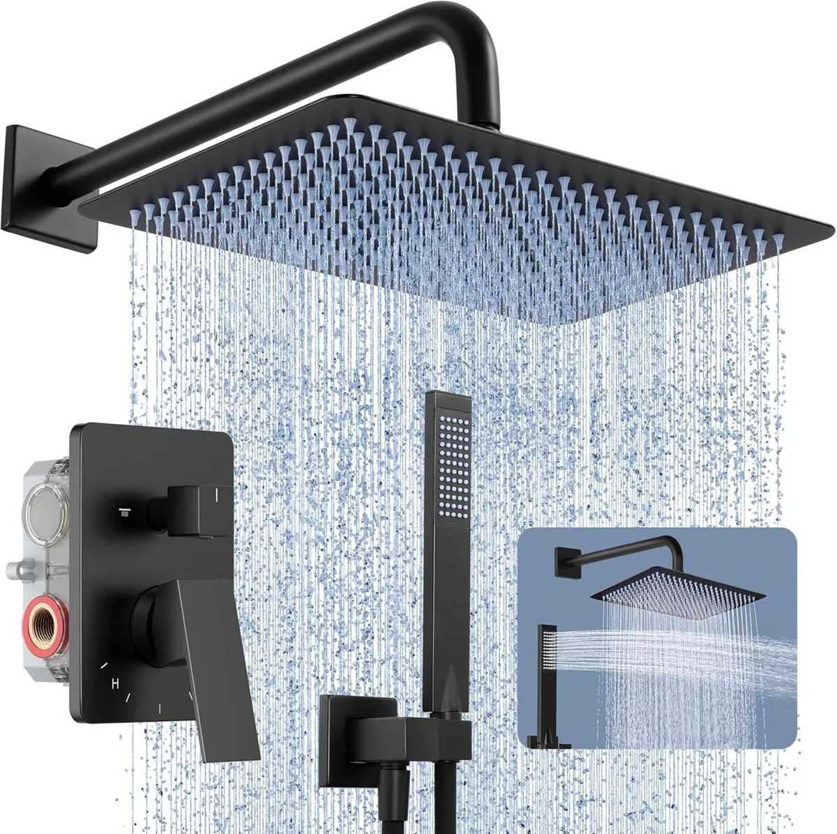 Concealed Shower System Set 12 Inch Head - Image 1