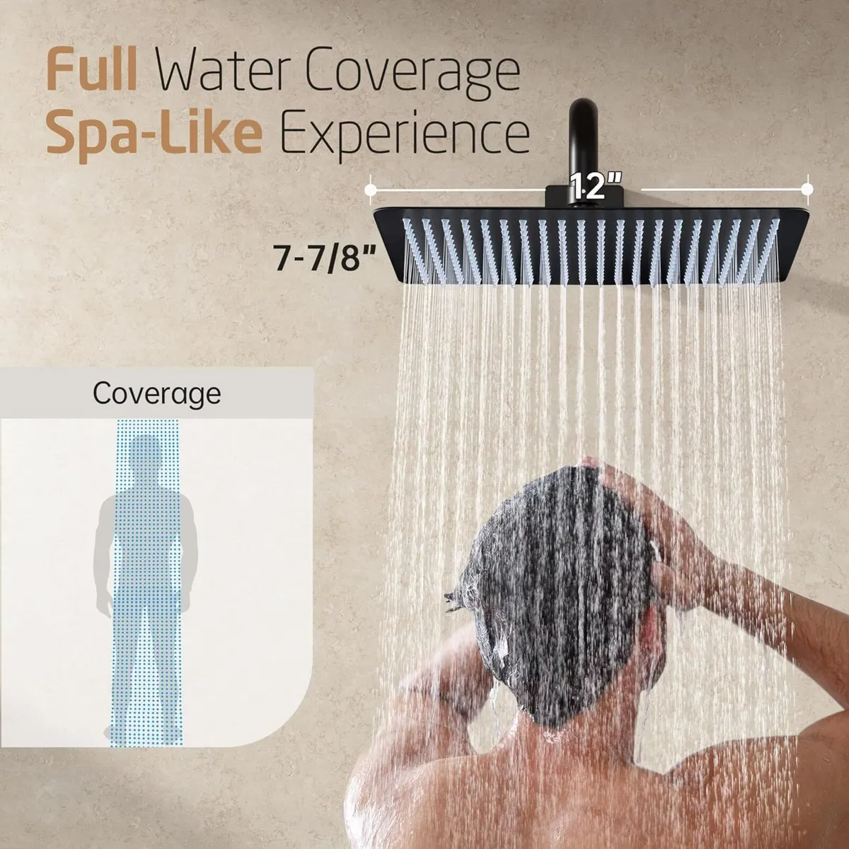 Concealed Shower System Set 12 Inch Head - Image 4