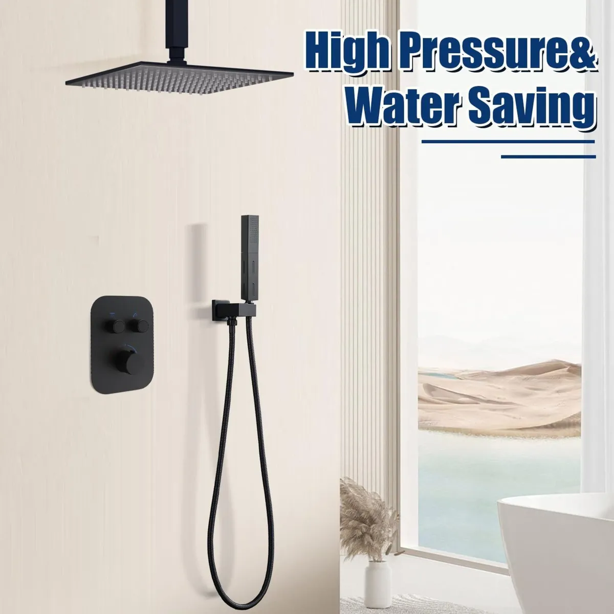 Upgraded Thermostatic Shower System with 10" Rain - Image 2