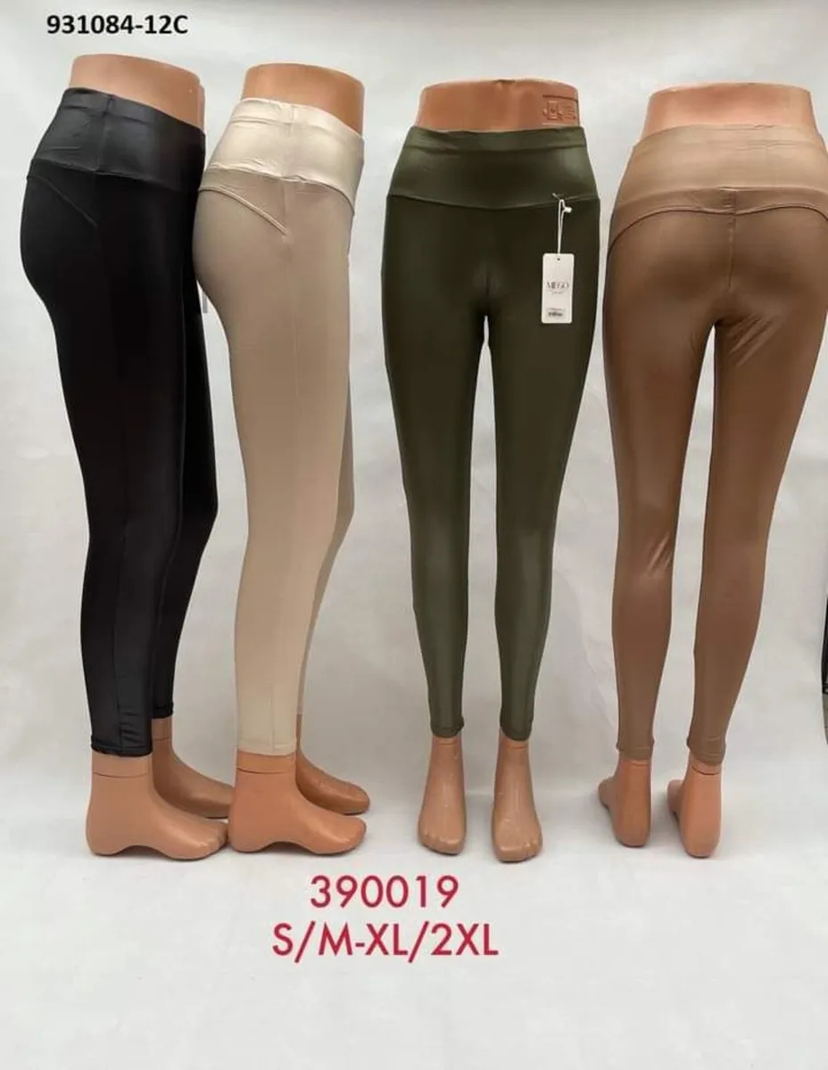 High Waist PU Leggings skinny - Image 2