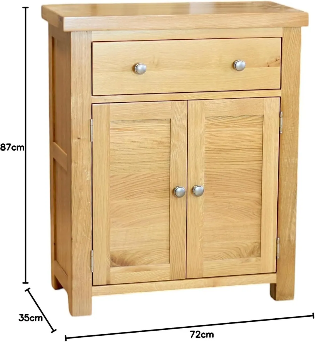 Solid Oak Sideboard Storage Cabinet for Hallway Or - Image 2