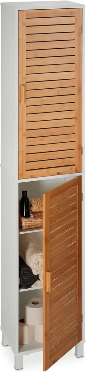 Bathroom Cabinet Hwd: 190x40x30CM 6 Compartments - Image 1