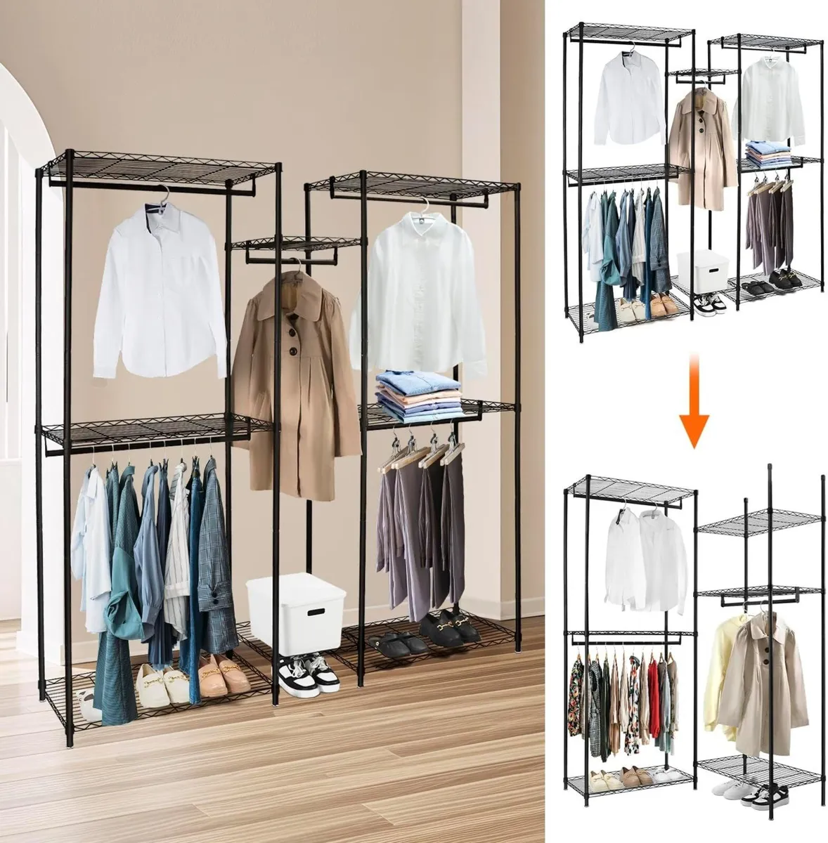 Clothes Rail Heavy Duty Metal Clothing Rack - Image 3