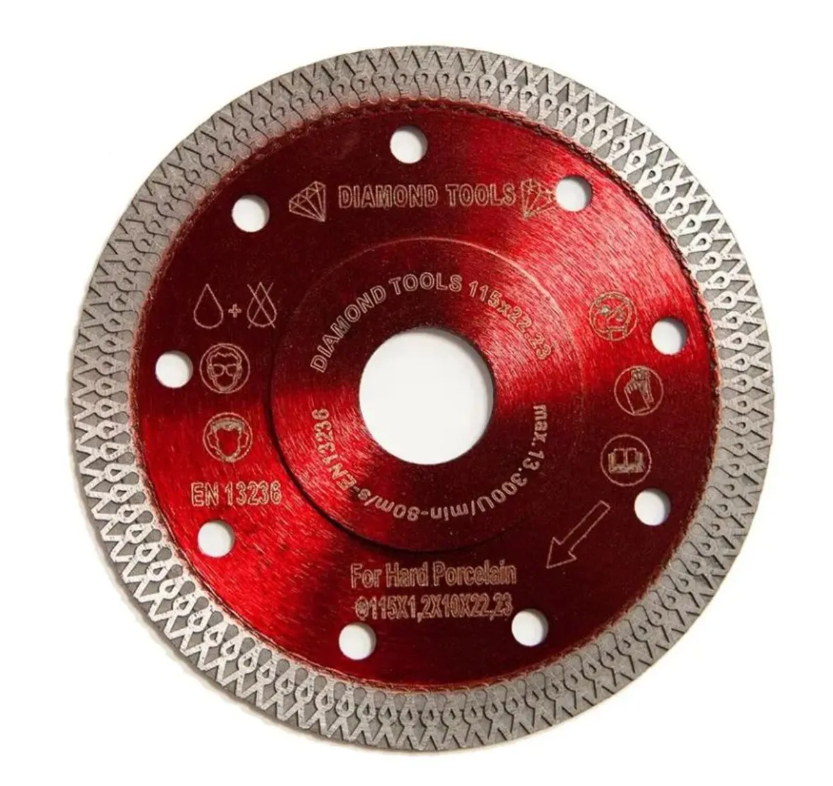115x22.2mm Diamond Blade For 10mm Porcelain Tiles