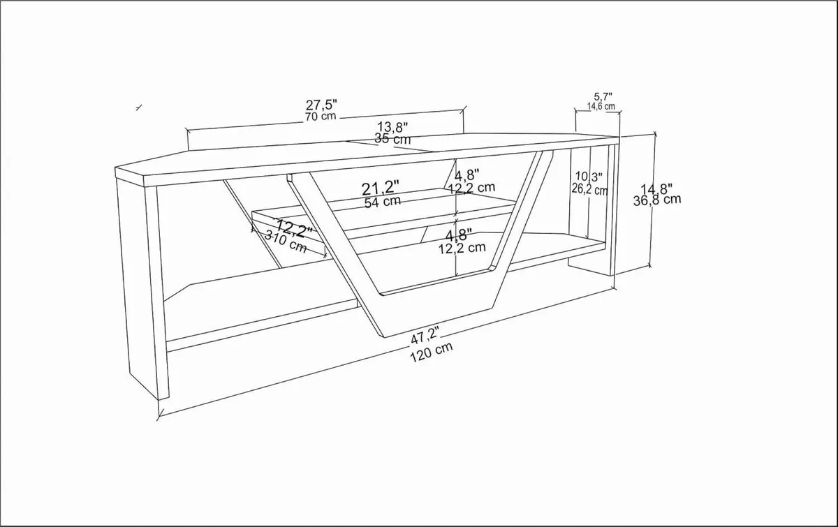 TV Stand Walnut - Image 2