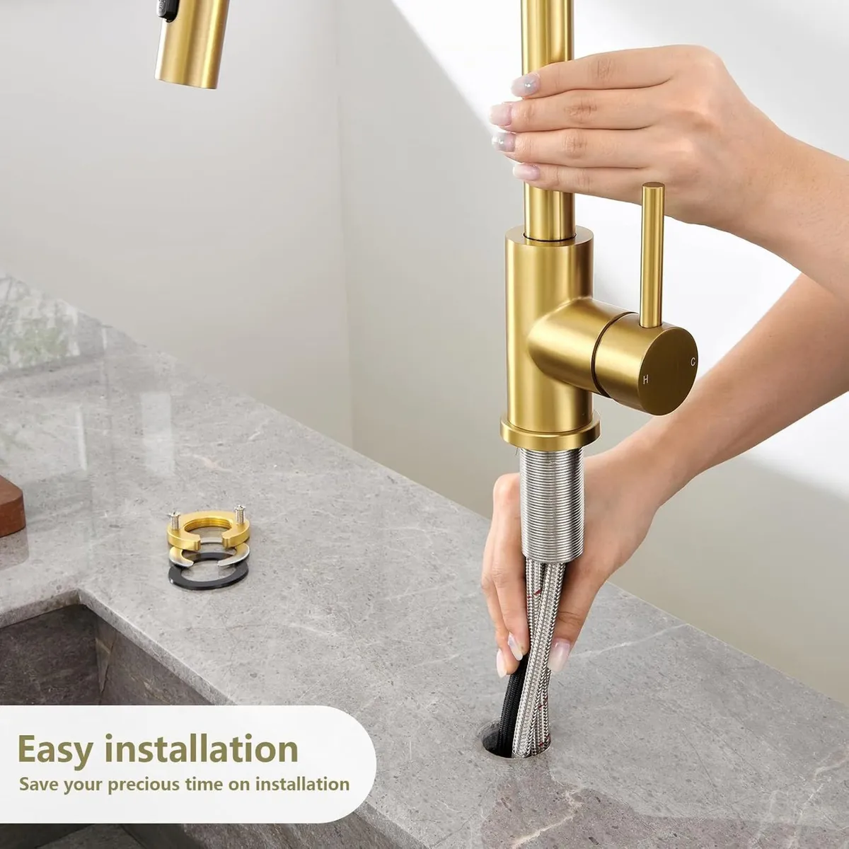 Kitchen Tap with Pull Down Sprayer - Image 2