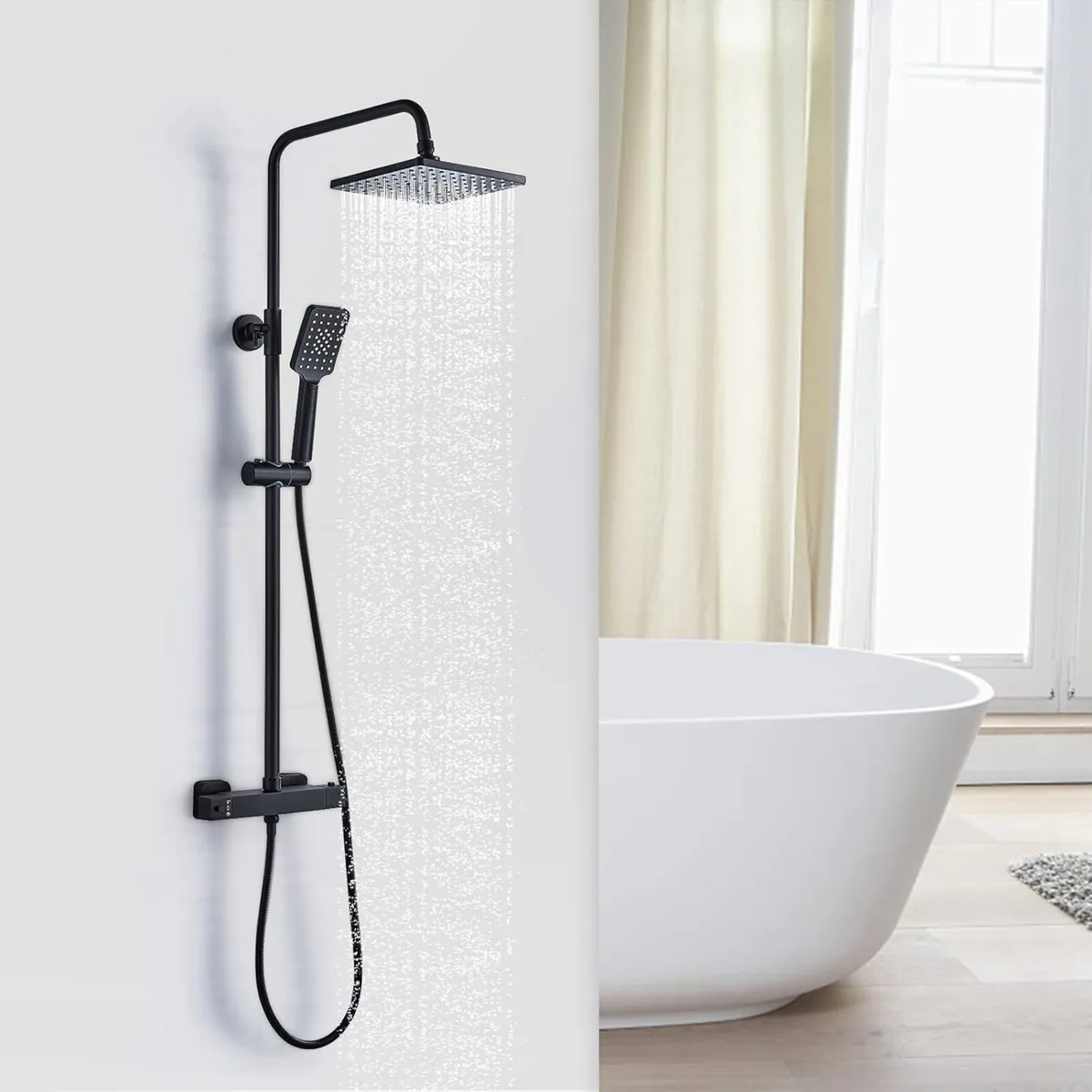 Thermostatic Shower Mixer Set Rainfall System - Image 2
