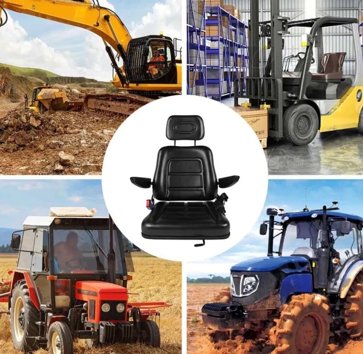 NEW Universal Tractor / Forklift PU leather Seat - Image 2