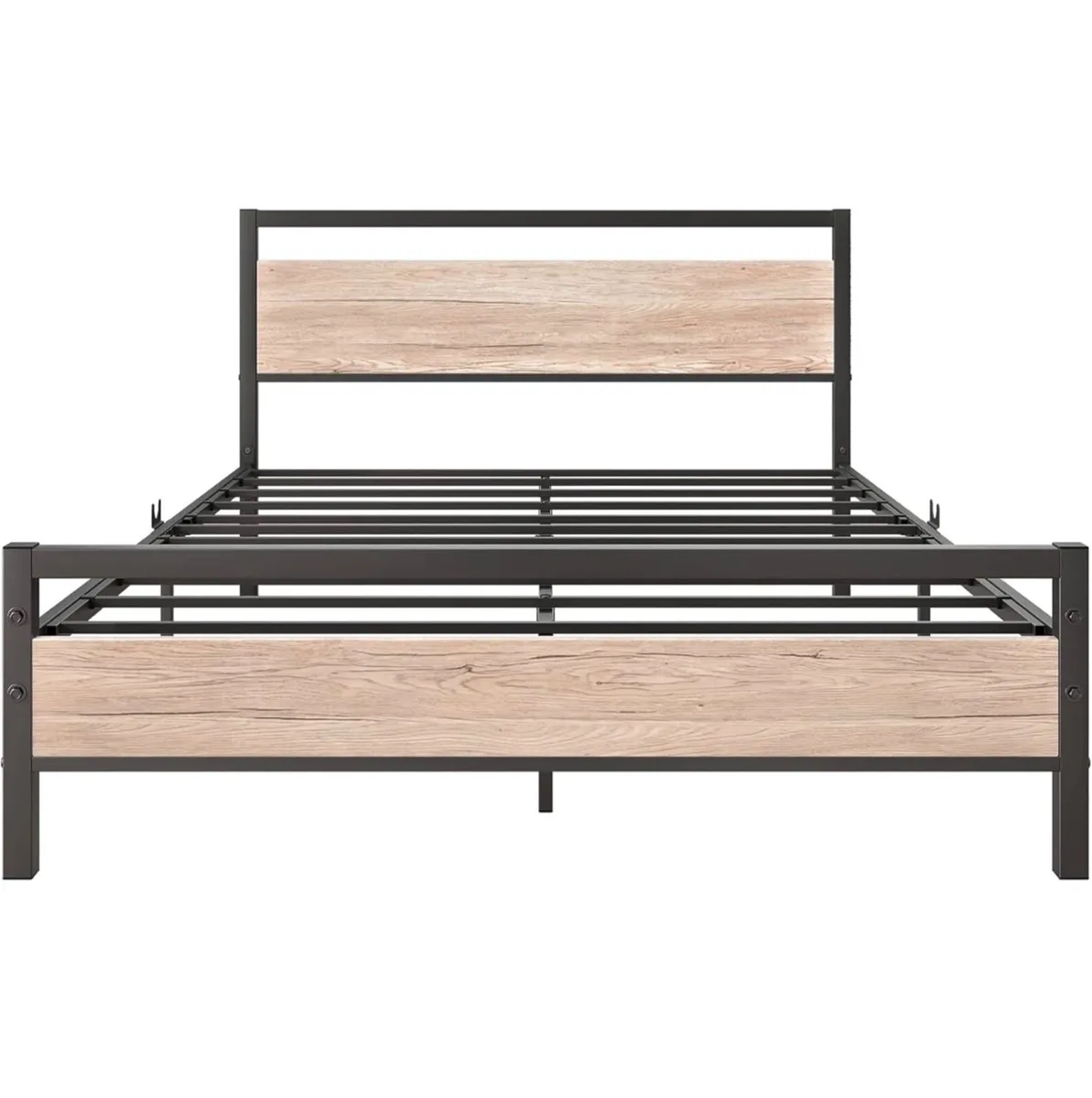 4ft6 Double Bed Frames with Wood Headboard,Heavy D - Image 2
