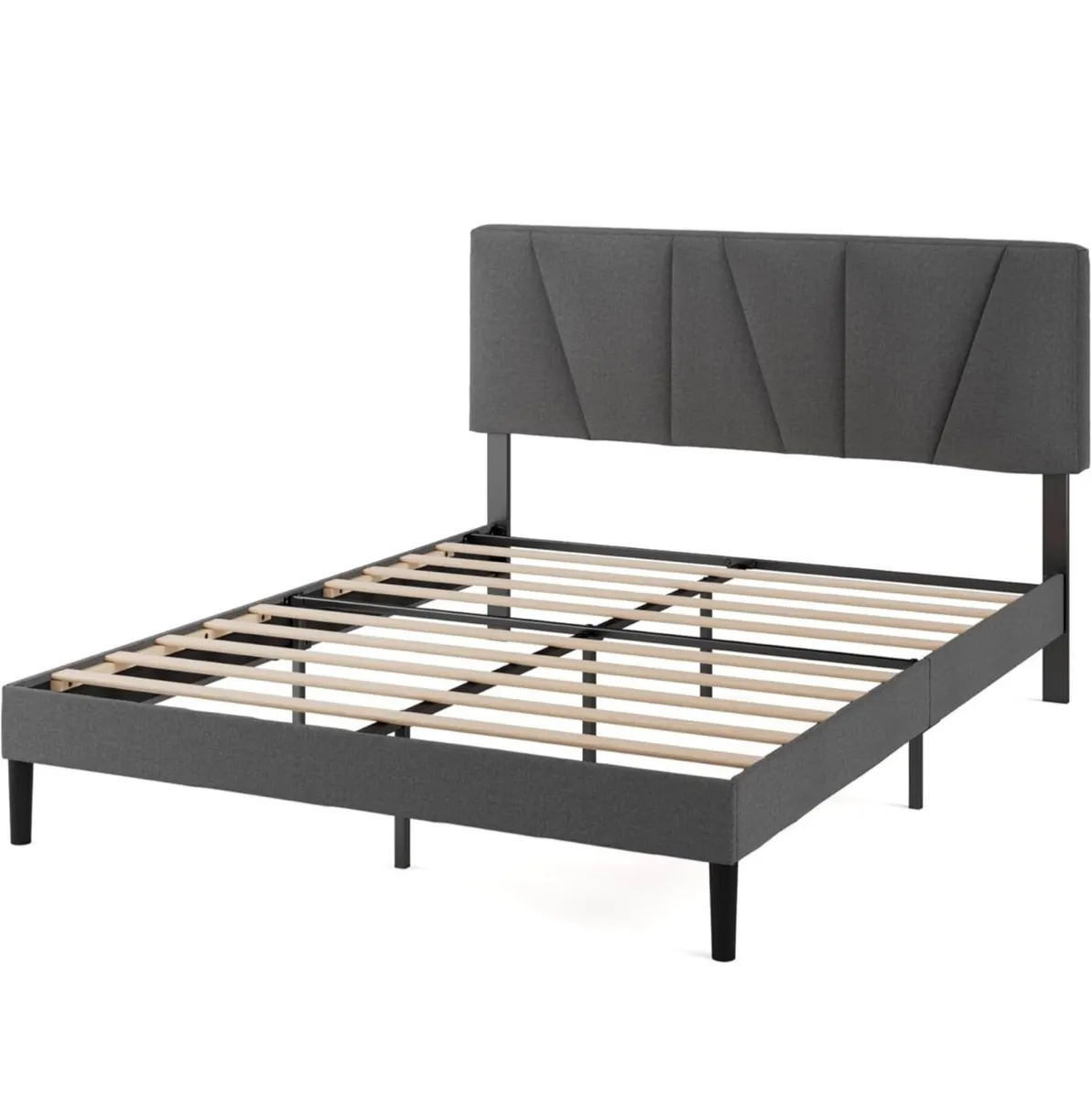 Double Bed Frame with Headboard - 4ft6 (135 x 190 - Image 2