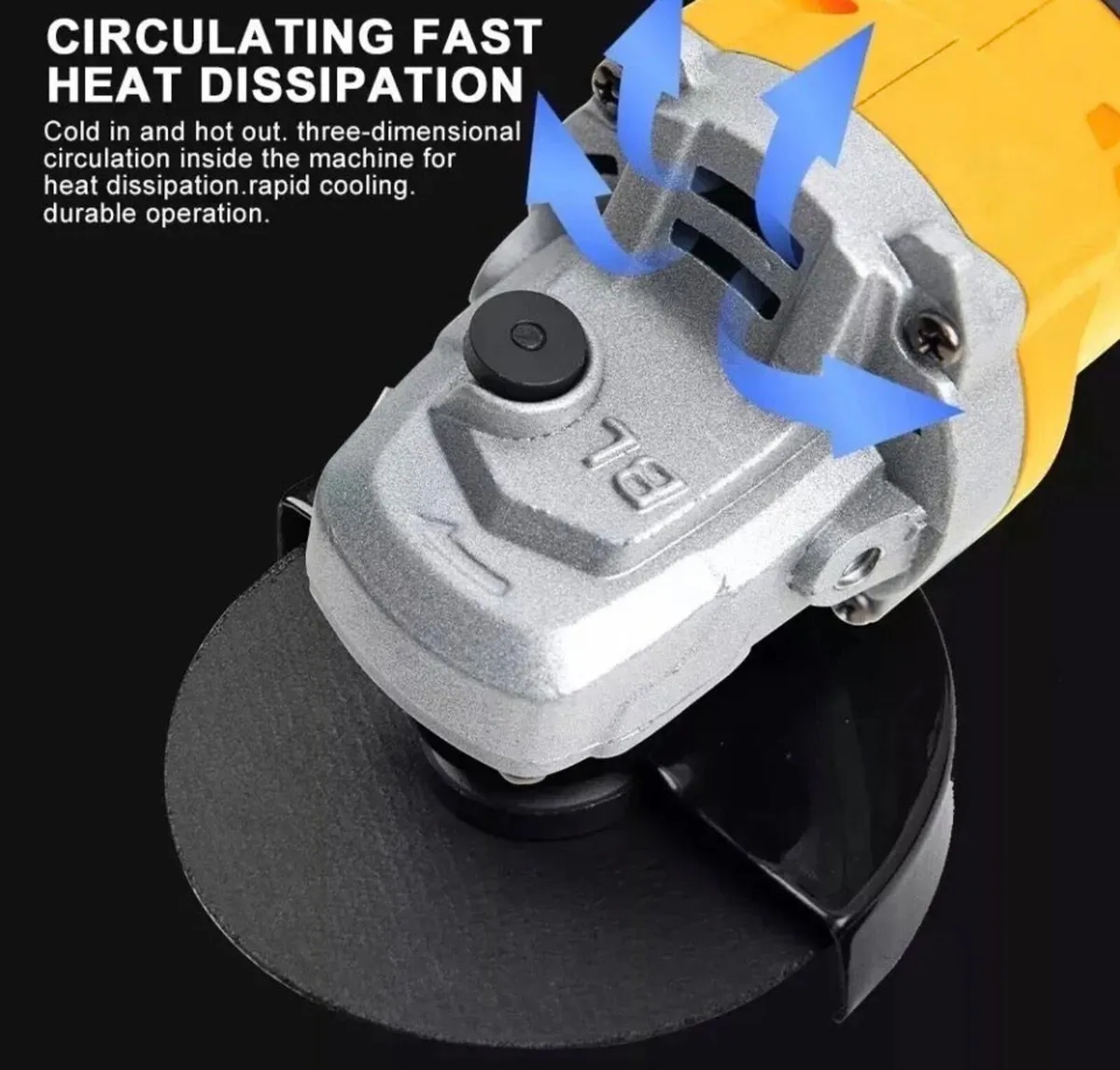 New 21v Cordless Brushless 125mm Angle Grinder - Image 3