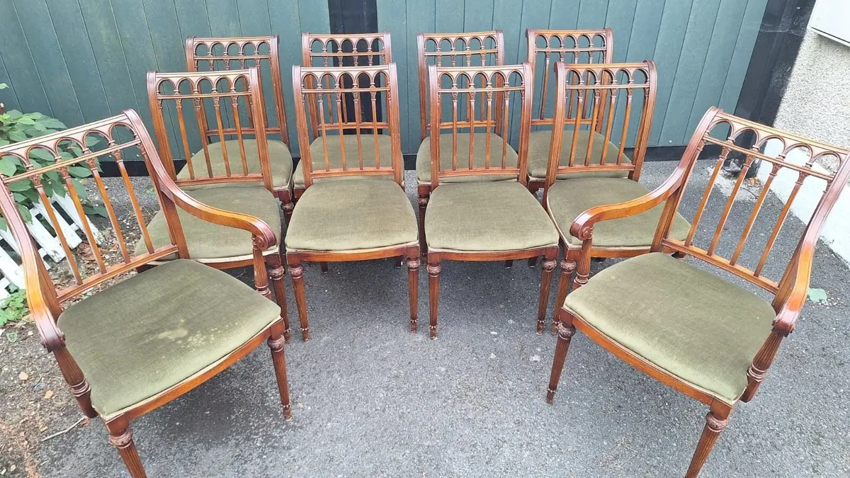 Georgian Revival dining chairs in the Sheraton / G - Image 2