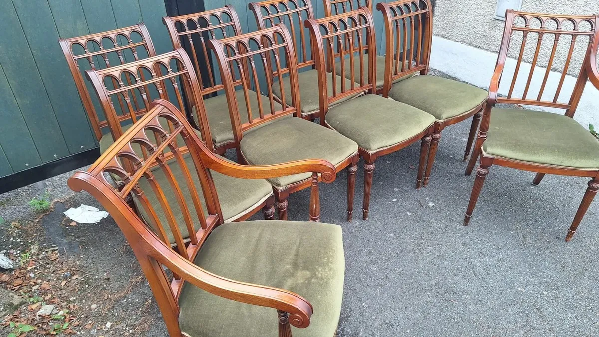 Georgian Revival dining chairs in the Sheraton / G - Image 4