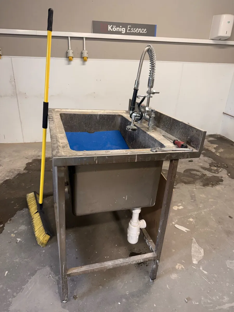 Commercial Stainless Steel Sink with Spray Tap - Image 1
