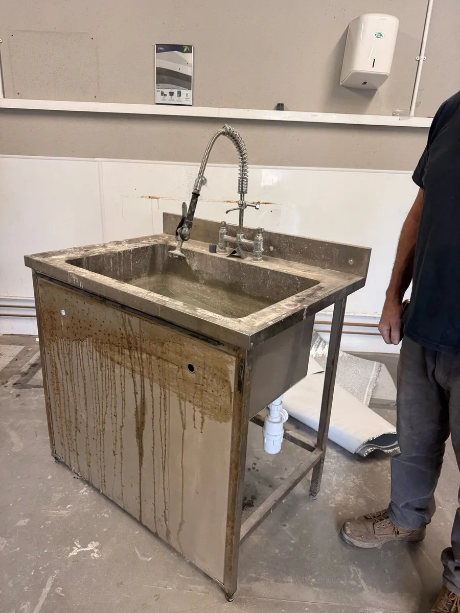 Commercial Stainless Steel Sink with Spray Tap - Image 2