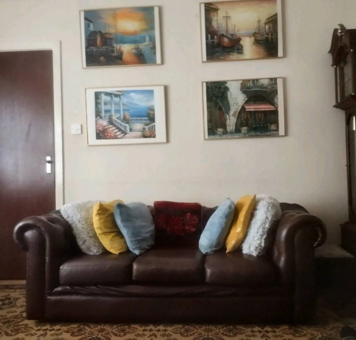 Leather chesterfield sofa - Image 4