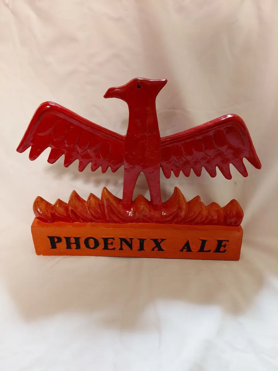 Vintage Hand‑Painted Phoenix Ale Promo Figure Rare - Image 1