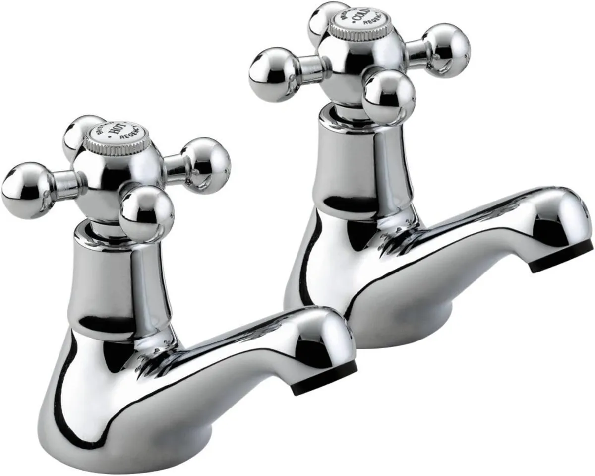 Traditional Bathroom Taps Chrome Basin Mixer Tap - Image 1