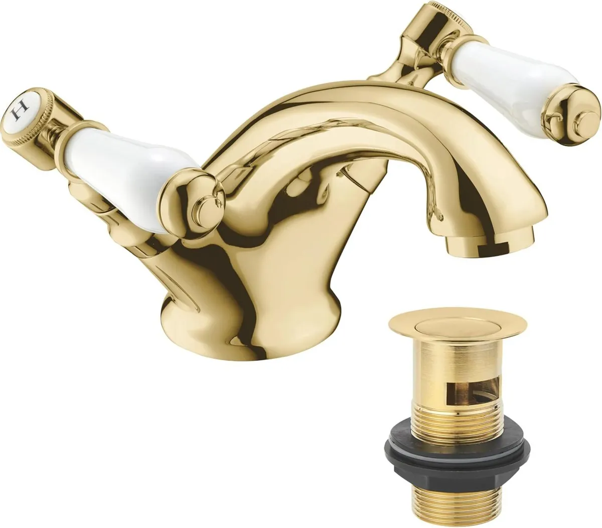 Georgian Mono Bathroom Basin Mixer Tap Finish - Image 1