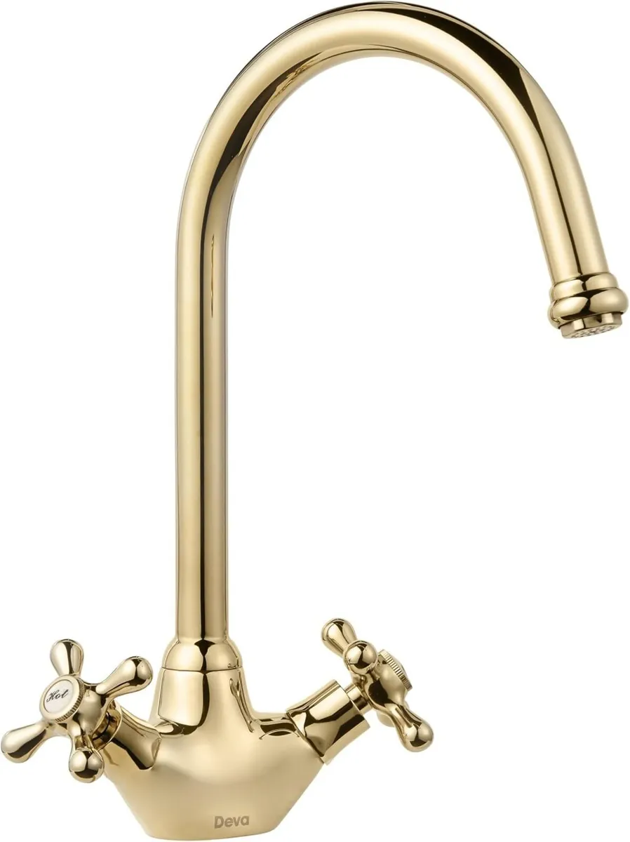 Venetian Mono Kitchen Sink Mixer Tap with Finish - Image 1