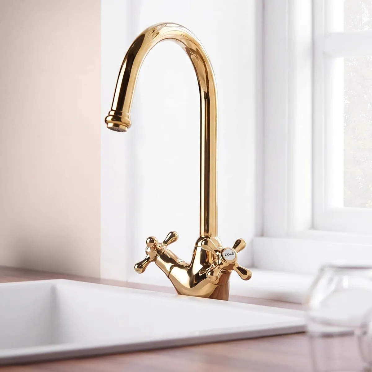 Venetian Mono Kitchen Sink Mixer Tap with Finish - Image 2