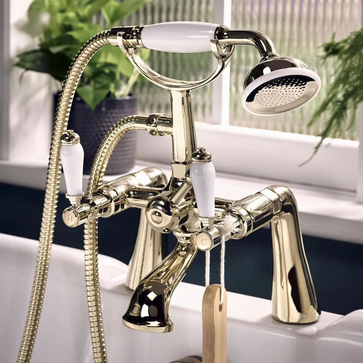 Georgian Bath Shower Mixer Tap Kit Finish - Image 2