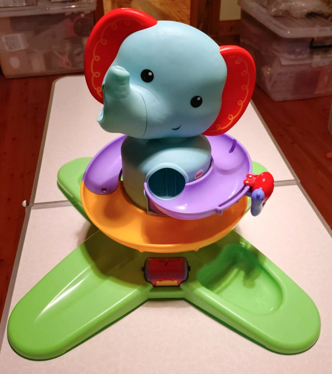 FISHER PRICE MUSICAL ELEPHANT SLIDE (USED). - Image 2