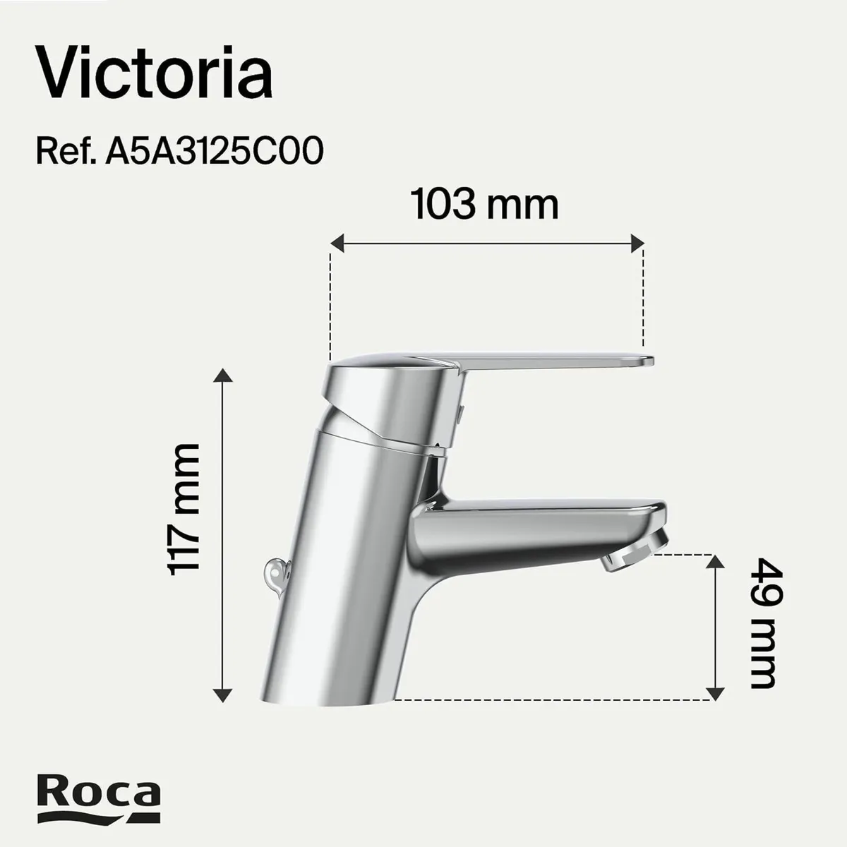 5a3125c00 Chrome V2 Deck Mount Basin Mixer - Image 2