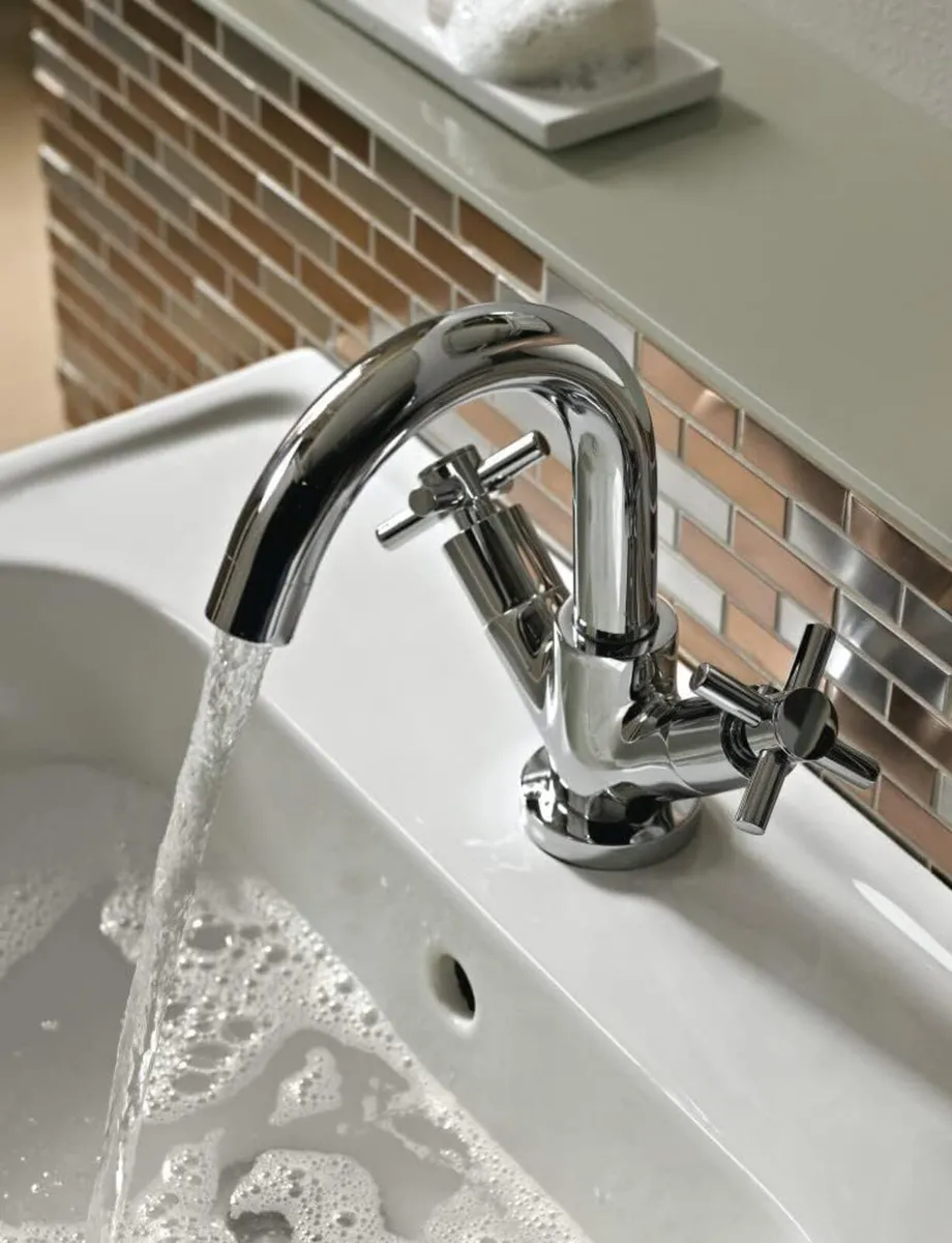 Bathroom Taps Chrome Basin Mixer Tap - Image 4