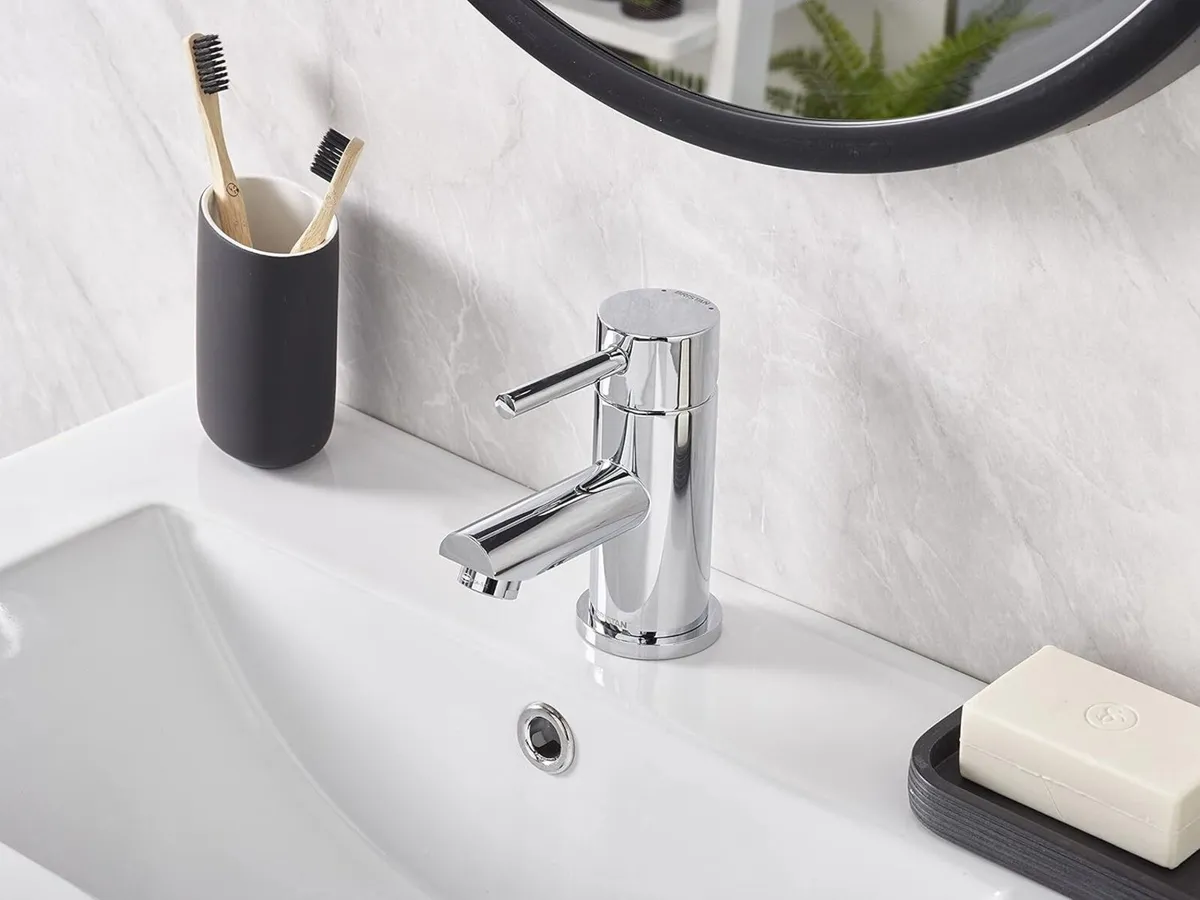 Bathroom Taps Chrome Basin Mixer Tap - Image 3