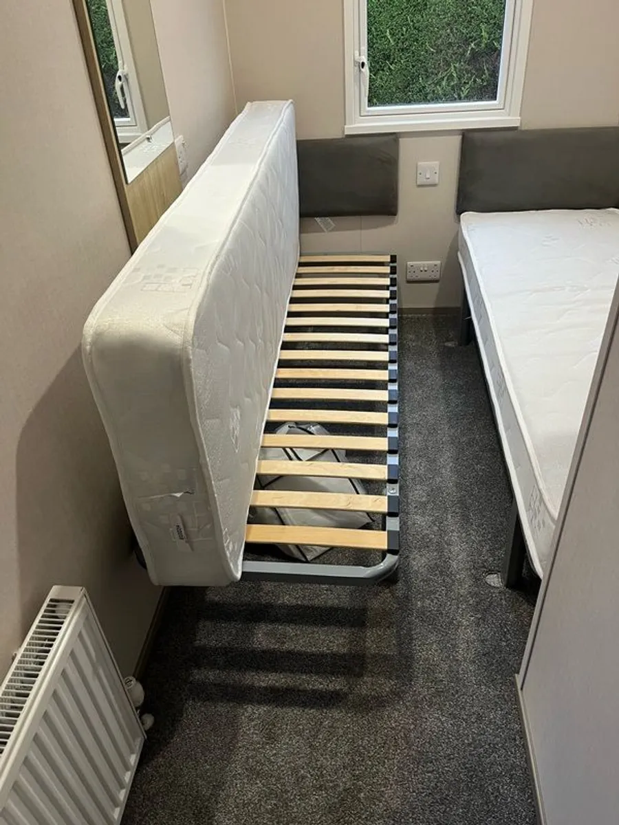 2 x single compact beds and mattress - Image 2