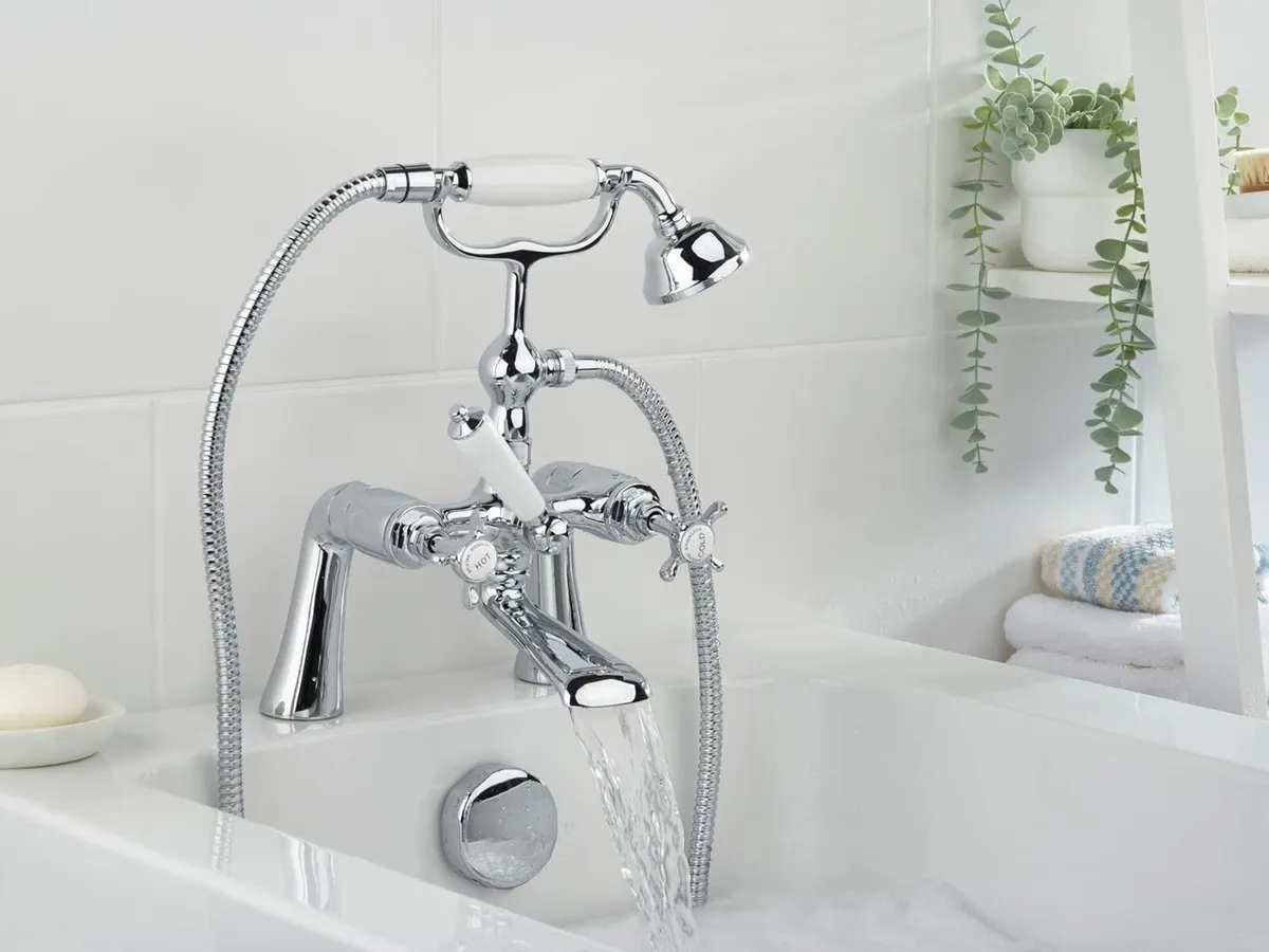Traditional Bathroom Taps Chrome Bath Shower - Image 3